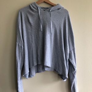 American Eagle Ribbed Hooded Pullover